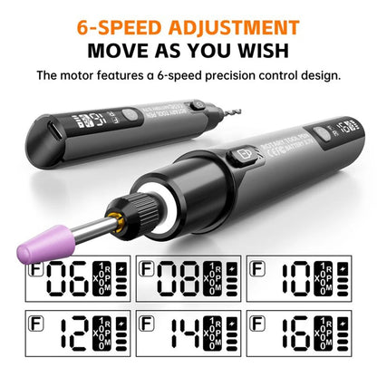Mini Smerigliatrice Elettrica Penna per Incisione | 4.2V Senza Fili | 10000-16000 RPM | per Gioielli, Metallo, DIY