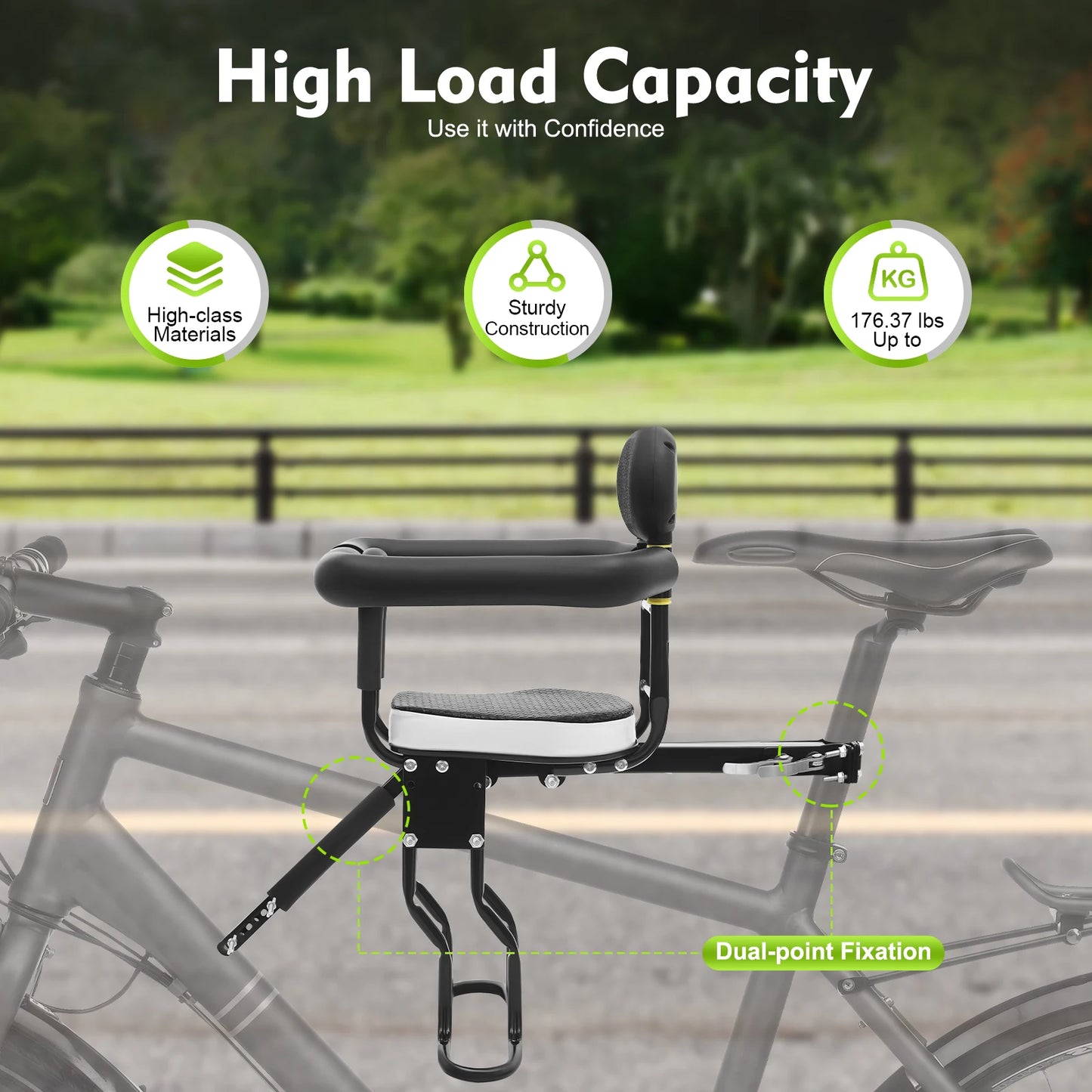Seggiolino Multifunzione Universale 🚲👶 | 80kg, Doppia Sicurezza