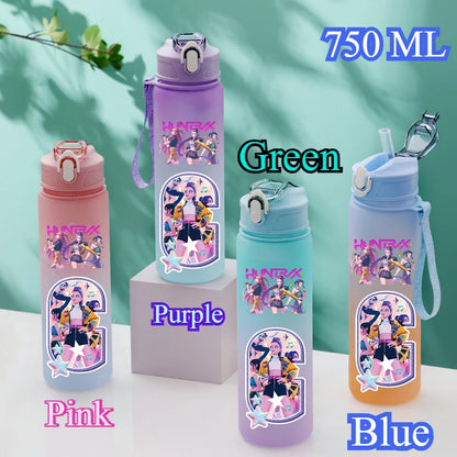 Borraccia K-POP Demon Hunters da 750ml con Cannuccia