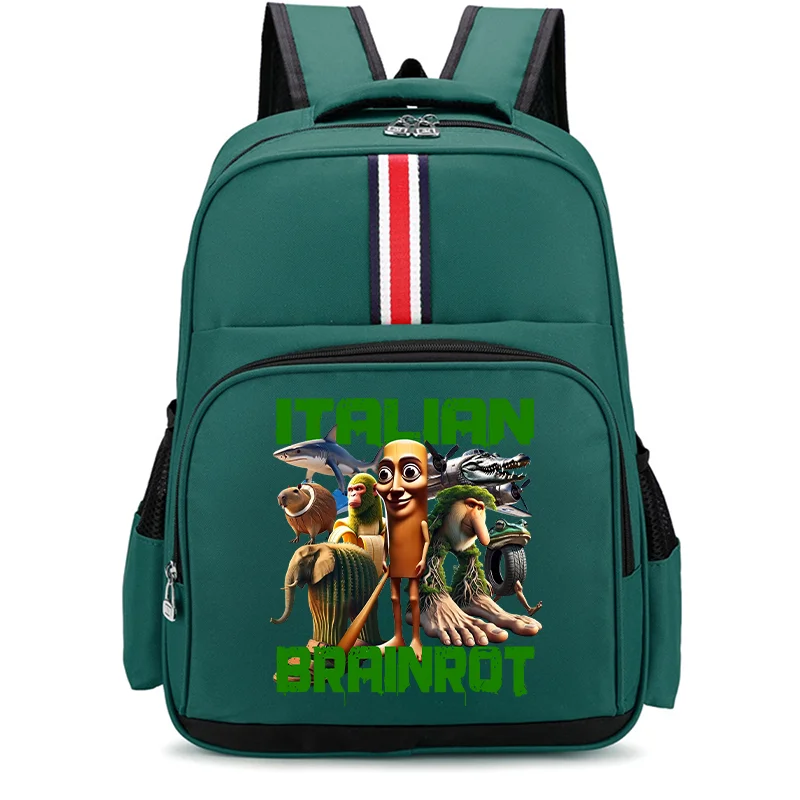 🎒 Zaino Scolastico "Italian Brainrot" - Stampa Cartoon Unica! ✨ Capienza XXL + Design Esclusivo - Per Studenti Fashion!