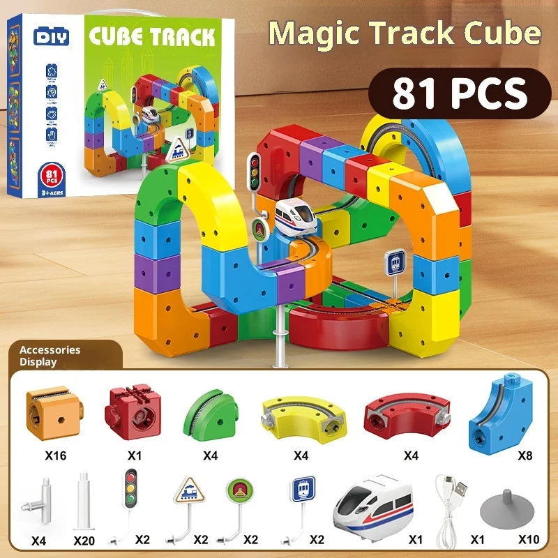 Treno Giocattolo Levitazione Magnetica 3D | Pista Cubo Fai Da Te Educativo | Regalo Bambini Natale Compleanno