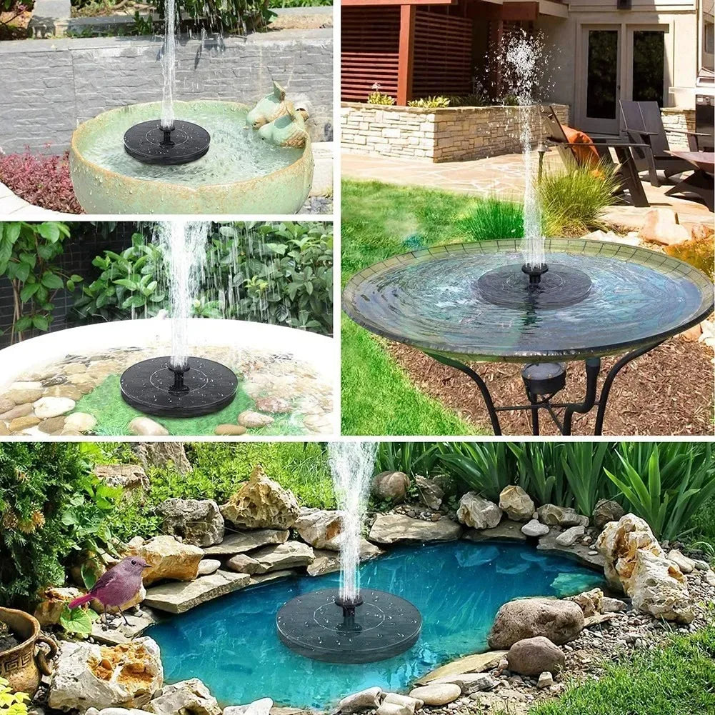 Pompa Solare Galleggiante per Fontana 13/16/18 cm, a Pannello Solare Piscina, Stagno, Giardino