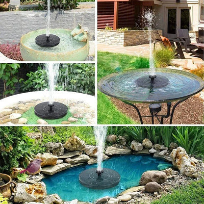 Pompa Solare Galleggiante per Fontana 13/16/18 cm, a Pannello Solare Piscina, Stagno, Giardino