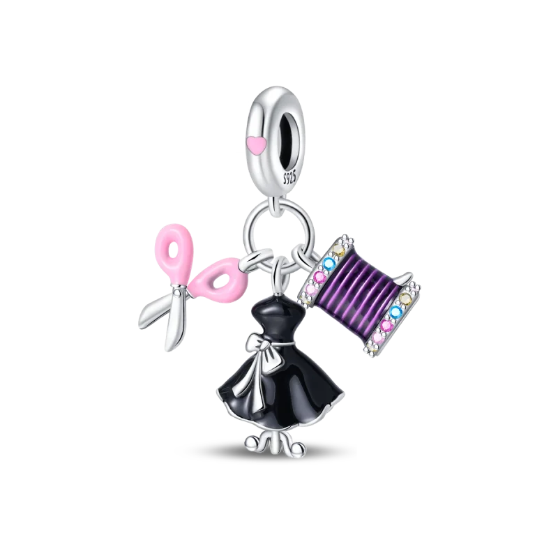 Perline e Ciondoli in Argento 925 Sterling con Zirconi - Per Bracciali Fai da Te e Gioielli