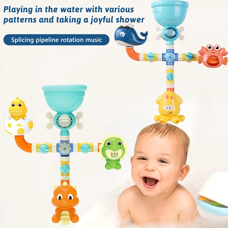 Giochi da Bagno Spruzzacqua per Bambini – Set Tubi e Pistole ad Acqua Divertenti