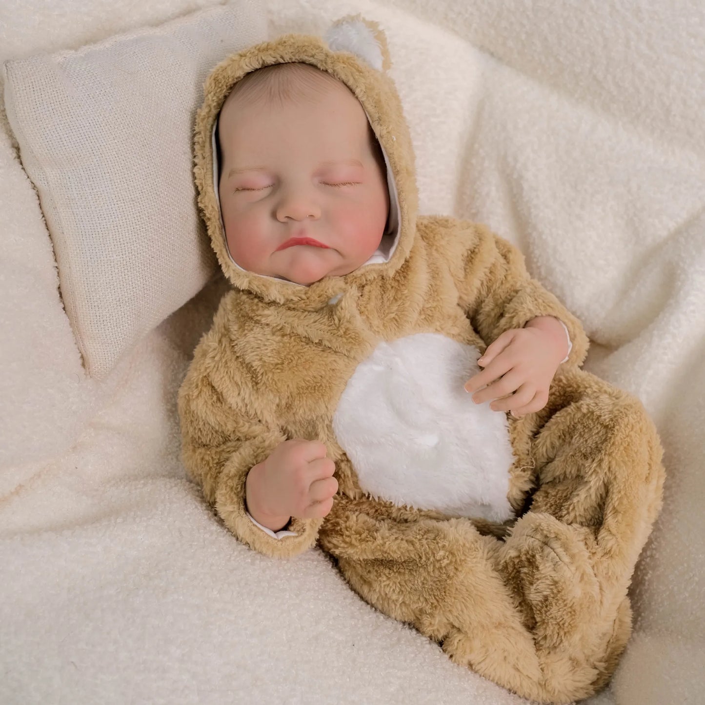 Bambola Teddy Newborn Iper realistica Regalo Perfetto Morbido