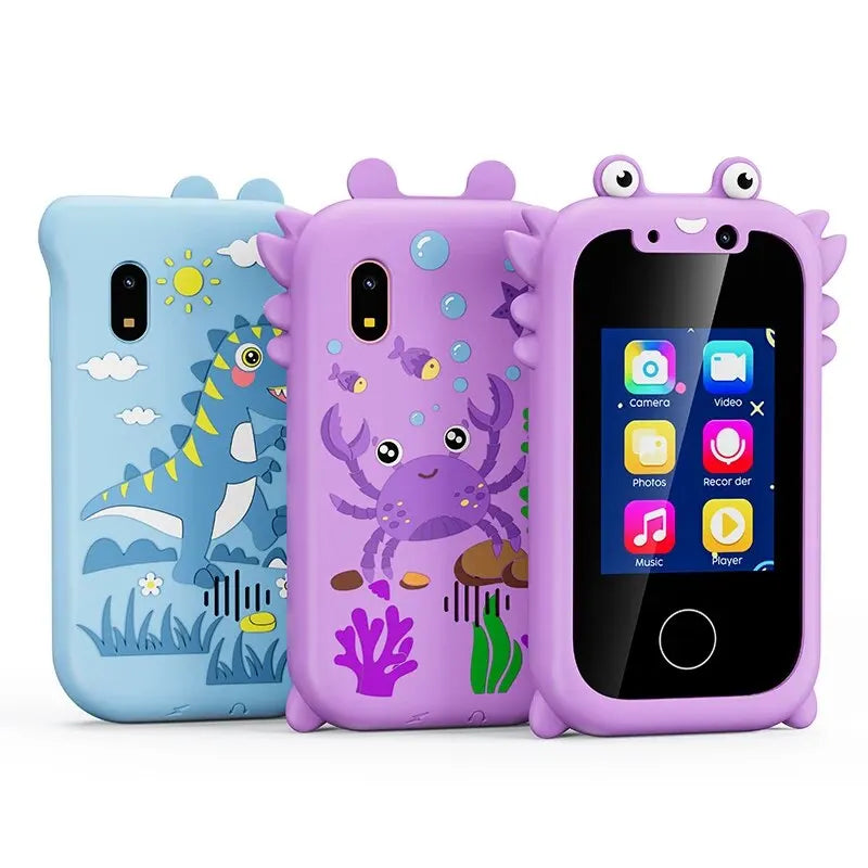 Telefono Giocattolo Educativo Bambini | Touchscreen, Doppia Fotocamera Selfie, MP3 | Regalo 3+ Anni