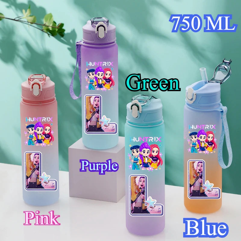 Borraccia K-POP Demon Hunters da 750ml con Cannuccia