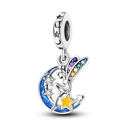 Bracciale Charm Argento 925 - Perle Blu, Gioielli Fai Da Te, Design Moderno e Minimalista Crea il tuo gioiello unico! Perle in argento sterling e charm eleganti.