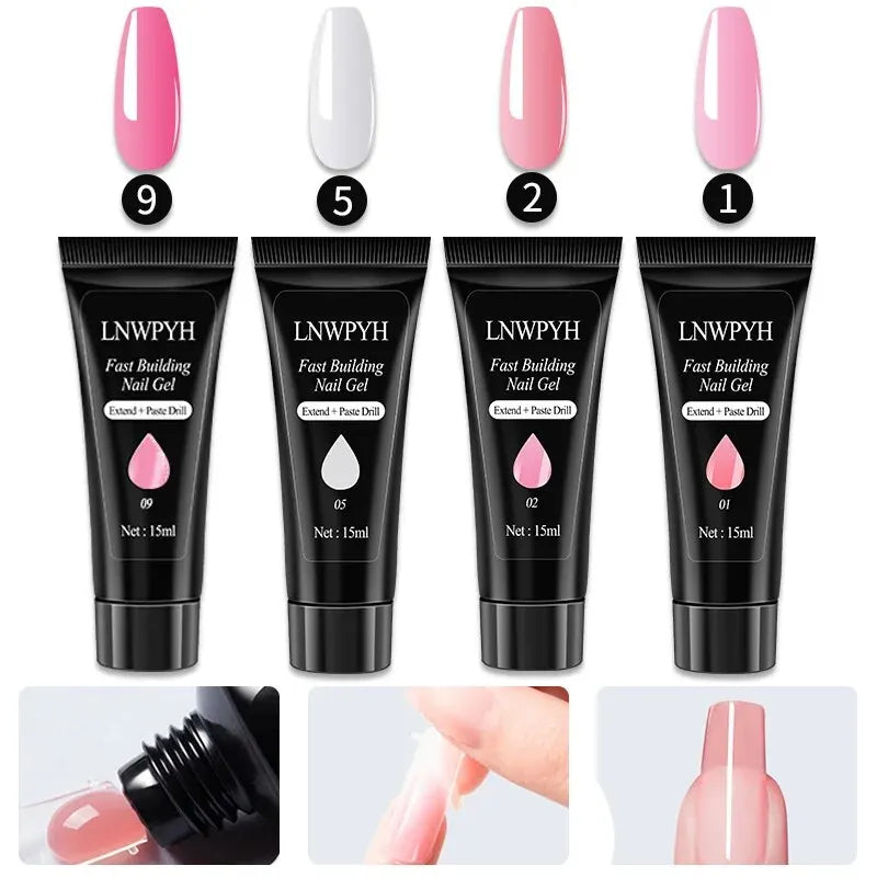 💅 Kit Unghie Gel Professionale con Lampada UV 36W - Fresa Elettrica + Smalti Base/Top Coat
