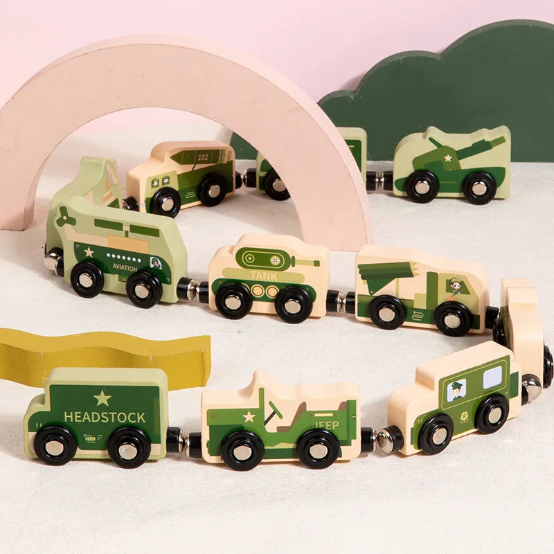 🚂 Treno Magnetico in Legno Montessori - Giocattolo Educativo