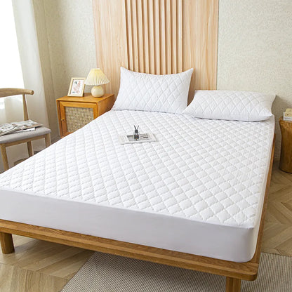 Coprimaterasso Impermeabile con Angoli - Bianco/Grigio - Tutte le Misure!
