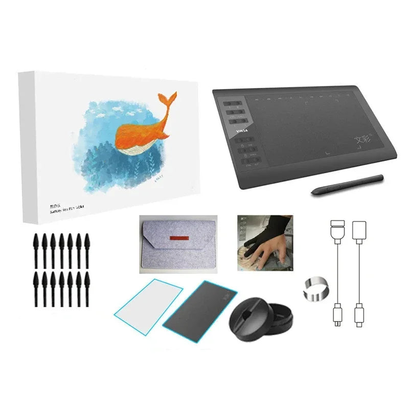 Tavoletta Grafica 10x6" - 8192 Livelli, 12 Tasti Express, Senza Batteria