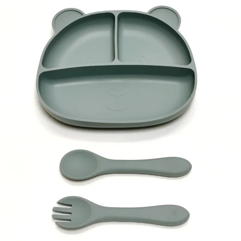 Set Svezzamento Bambini - Ciotola con Ventosa Anti-Rovescio + Vassoio