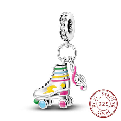 Ciondoli Argento 925 - Fiocco, Bottiglietta Profumo Rosa, Charm Femminili per Bracciali Fai-Da-TeDolci e raffinati, perfetti per creare gioielli unici. Regalo ideale per donne e ragazze!