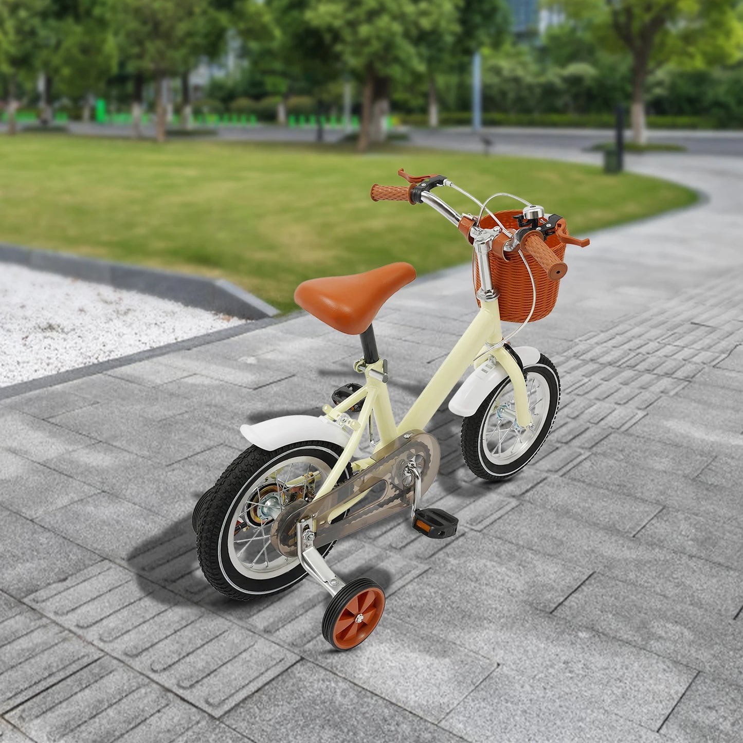 Bicicletta Bambini 12" con Rotelle 🚲 | Regolabile, Doppi Freni, Cestino