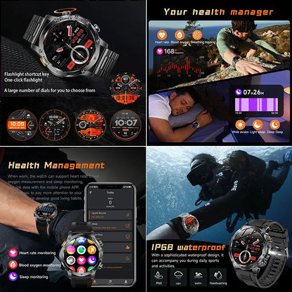 Smartwatch Militare T-Rex 3 Ultra 2026 | Batteria 1000mAh | IP68 GPS | Chiamate Bluetooth Sport