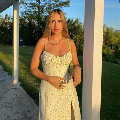 Vestito Lungo Floreale Elegante 2025 - Abito Bodycon Donna per Spiaggia & Streetwear