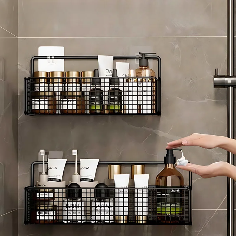 Scaffale Parete Adesivo - Per Cucina, Bagno - No Fori, Porta Oggetti