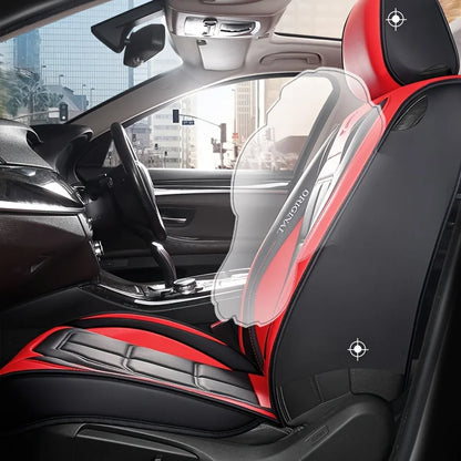 Coprisedili in Pelle Sintetica | Compatibile Auto, Camion, Gaming Chair | Antimacchia & Facile Pulizia