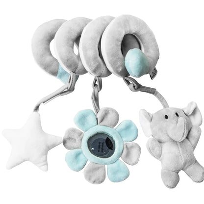 Giocattolo Spirale per Seggiolino Passeggino Culla - Peluche Sonaglio per Neonati