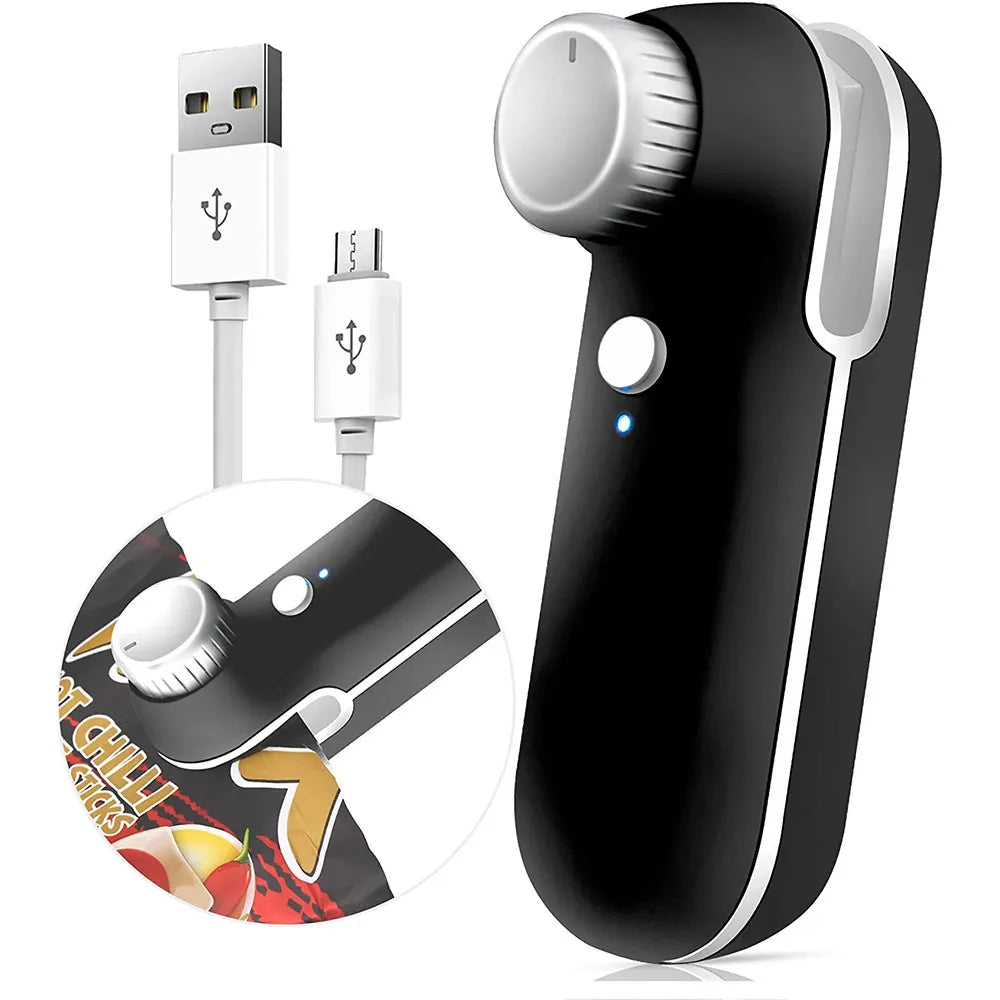 🔌 Termosigillatore Ricaricabile USB 2-in-1 – Sigilla Sottovuoto Snack, Cibi e Sacchetti di Plastica | Portatile, Compatto e Senza Cavo!