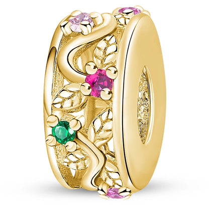 Perline Bracciale Argento 925 Sterling - Collezione Fiori Girasole e Rosa con Zirconi