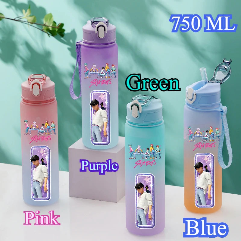 Borraccia K-POP Demon Hunters da 750ml con Cannuccia