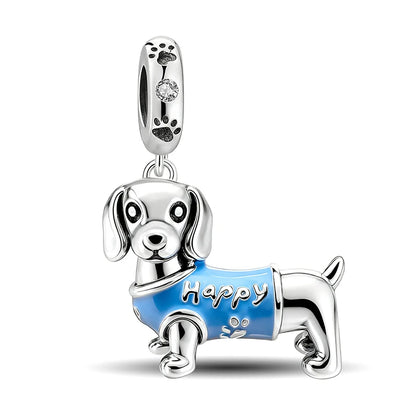 Perline Braccialetto 925 Argento Sterling | Charm Cane, Farfalla, Polpo | Gioielli Fai Da Te