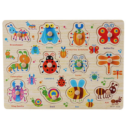 🧩 Puzzle Montessori in Legno per Bambini 1-3 Anni – Gioco Educativo per Imparare Divertendosi