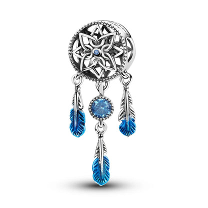 Bracciale Charm Argento 925 - Perle Blu, Gioielli Fai Da Te, Design Moderno e Minimalista Crea il tuo gioiello unico! Perle in argento sterling e charm eleganti.