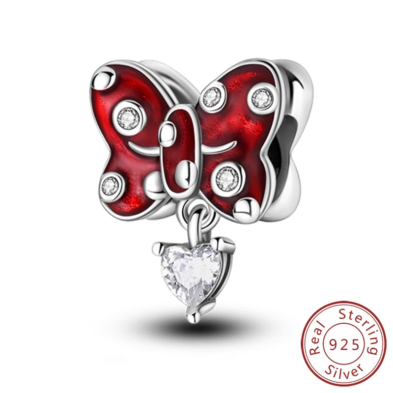 Ciondoli Argento 925 - Fiocco, Bottiglietta Profumo Rosa, Charm Femminili per Bracciali Fai-Da-TeDolci e raffinati, perfetti per creare gioielli unici. Regalo ideale per donne e ragazze!