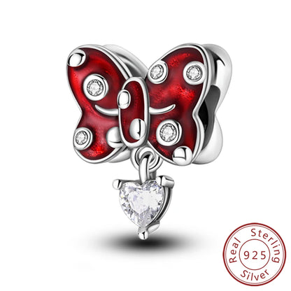 Ciondoli Argento 925 - Fiocco, Bottiglietta Profumo Rosa, Charm Femminili per Bracciali Fai-Da-TeDolci e raffinati, perfetti per creare gioielli unici. Regalo ideale per donne e ragazze!
