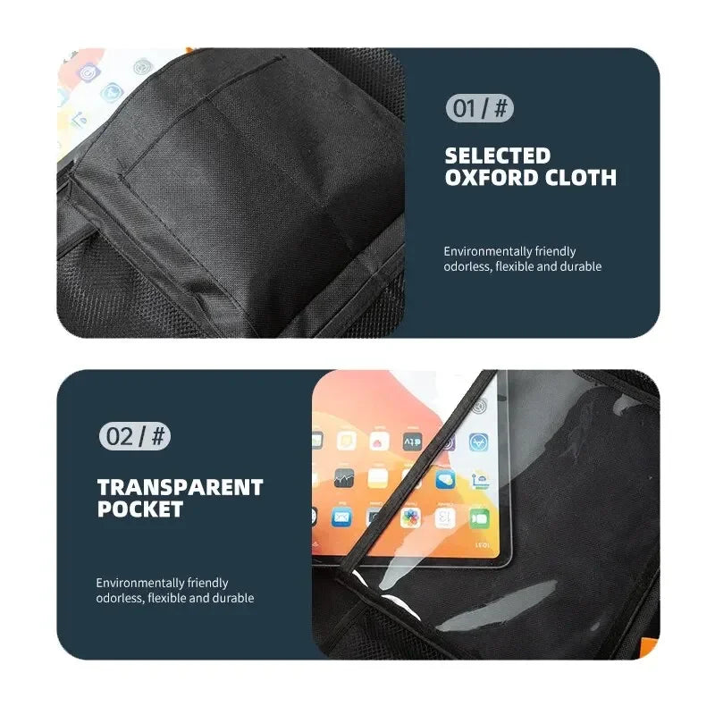 Borsa Portaoggetti Auto - Antiscivolo per Sedile, Anti-calci, Multitasche