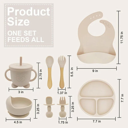 🍽️ Set Alimentazione Personalizzato per Bambini – Nome Inciso, Sicuro e Pratico!