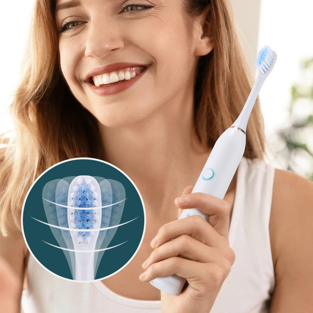 🚀 Spazzolino Elettrico Ricaricabile 6 Modalità | Sbiancante + Massaggio Gengive | IP67 Impermeabile | USB-C 🦷