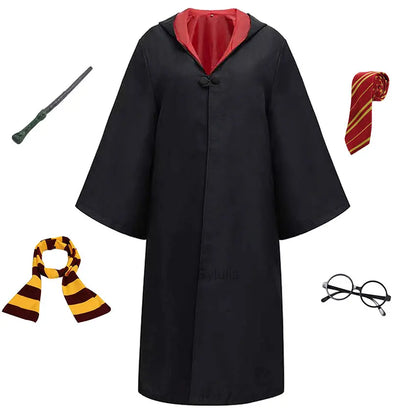 🧙‍♀️ Costume da Mago per Donne e Ragazze - Mantello e Toga Stile Scuola di Magia, Per Halloween e Cosplay!