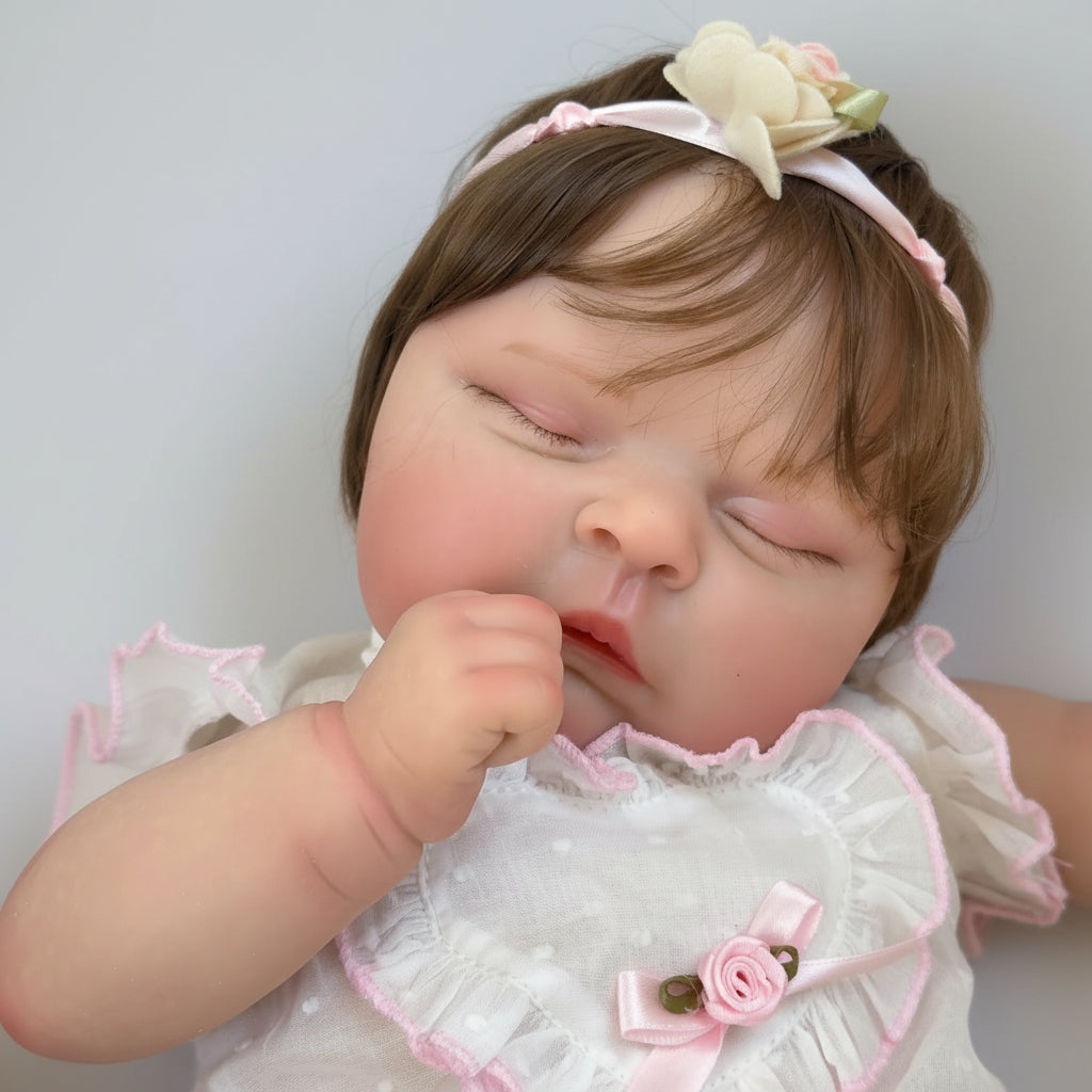 Bambola Reborn Iperrealistica Peaches 50cm - Pelle 3D morbidissima con vene visibili