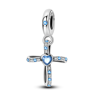 Bracciale Charm Argento 925 - Perle Blu, Gioielli Fai Da Te, Design Moderno e Minimalista Crea il tuo gioiello unico! Perle in argento sterling e charm eleganti.