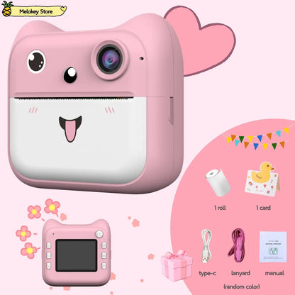 Stampante Instantanea per Bambini con Fotocamera - Gioco Educativo Rosa/Blu
