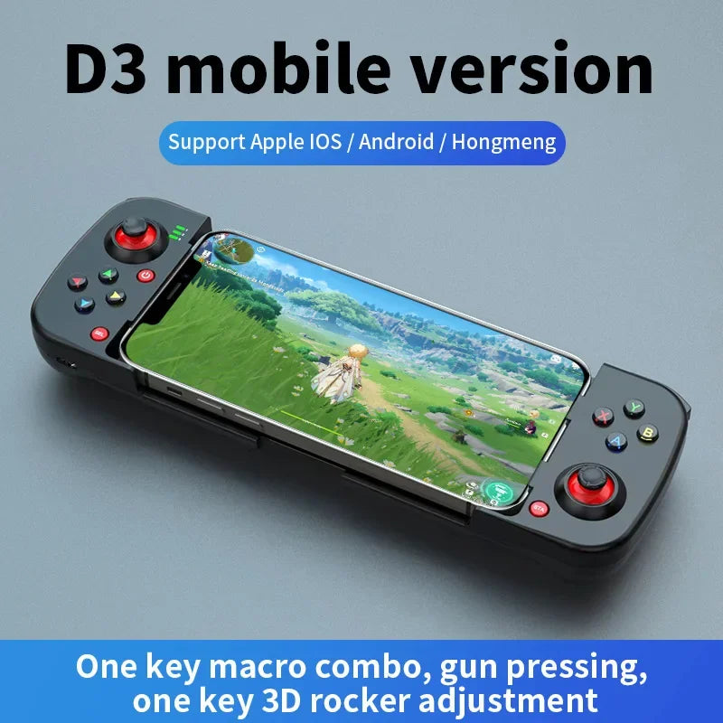 🎮Controller Wireless Estensibile | Gamepad Bluetooth 5.0 per Android/iOS | Compatibile con Samsung/Huawei/Iphone| Design Ergonomico & Portatile