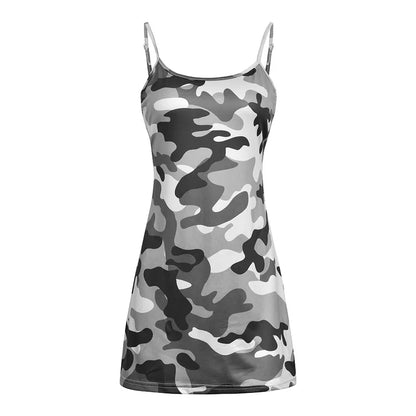 Vestito Sexy Mimetico - Mini Dress Estate Senza Maniche Donna