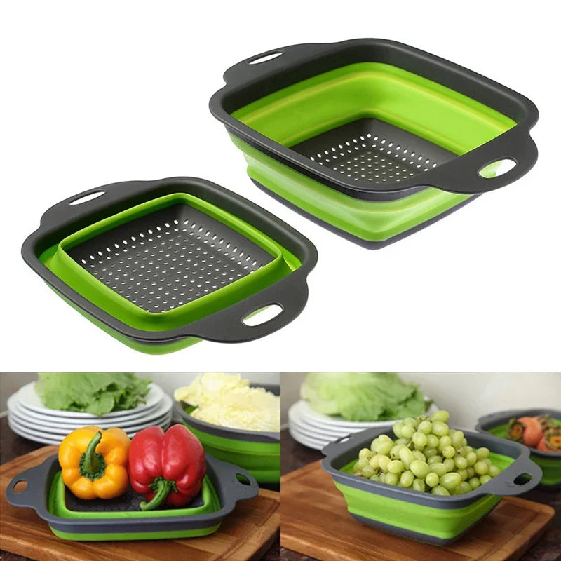 2 Colini Pieghevoli in Silicone - Scolapiatti & Frutta - Cucina Pratica