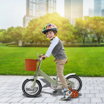 Bicicletta Bambini 12" con Rotelle 🚲 | Regolabile, Doppi Freni, Cestino