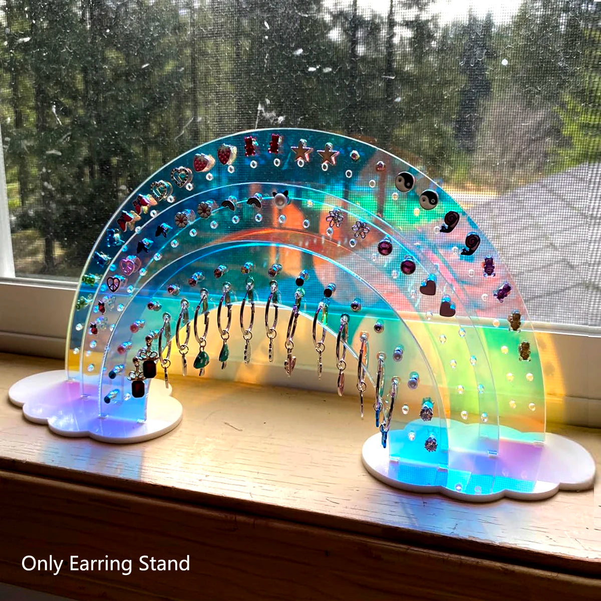 🌈 Organizzatore per Orecchini ad Arco Iridescente - 3 Livelli