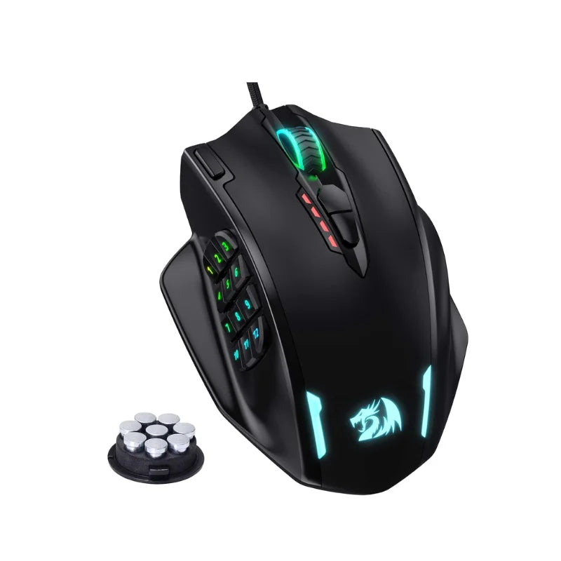 Mouse da Gioco Professionale - 18 Tasti Macro, 12400 DPI, Retroilluminazione RGB