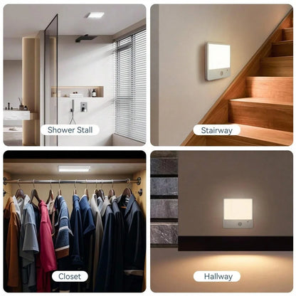Luce Notturna LED Wireless con Sensore di Movimento | Ricaricabile USB 4000mAh con Telecomando | Illuminazione Intelligente per Scale e Cabine