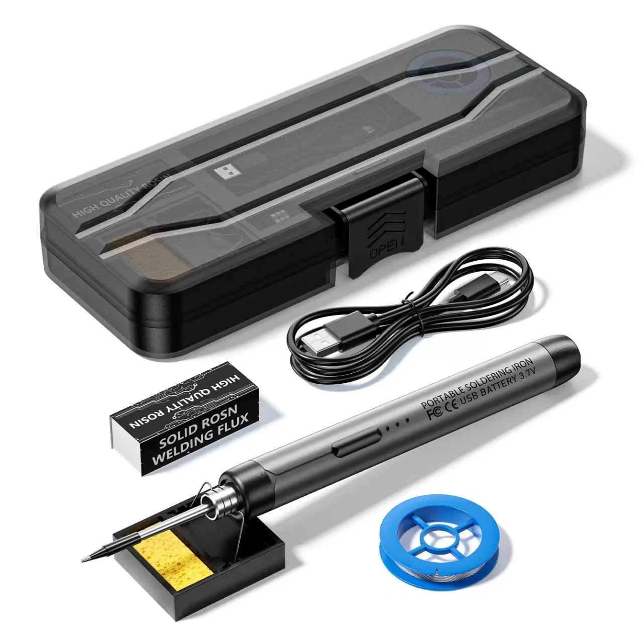 Saldatore USB Portatile Digitale | Display LED | Mini Stazione Saldo Ricaricabile per DIY
