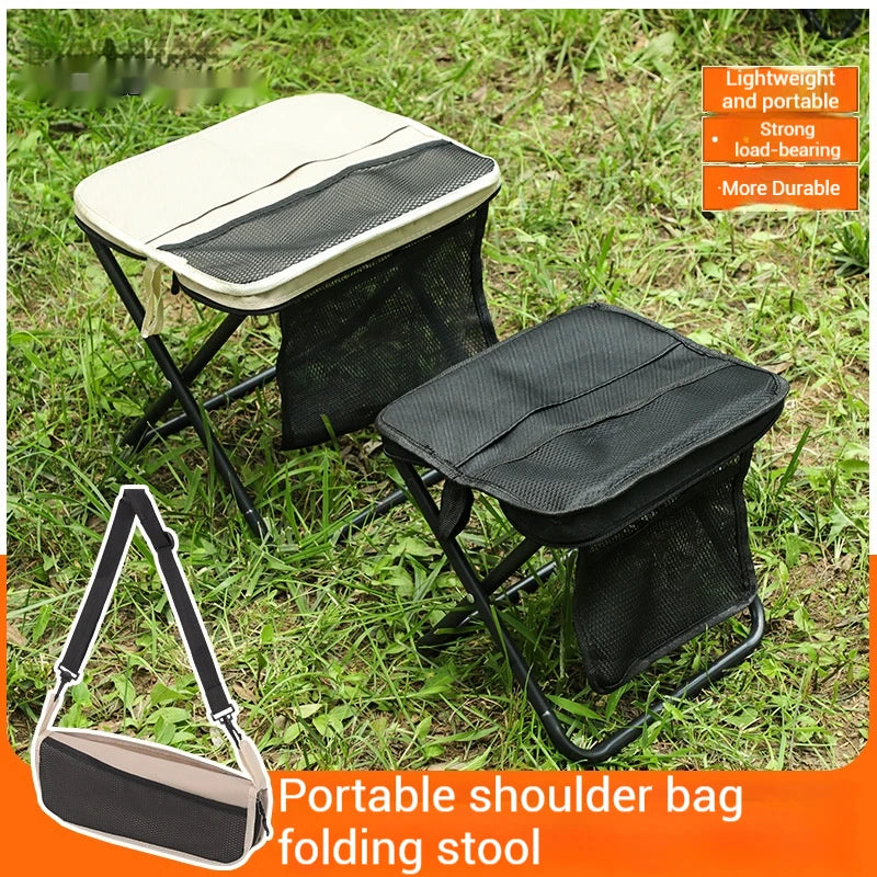 Sgabello Pieghevole Portatile con Zaino | Leggero con Borsa da Trasporto | Sedia Mini Outdoor per Viaggio, Trekking, Picnic