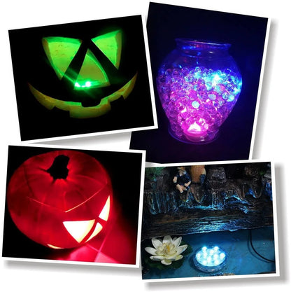 Luci LED Sommergibili a Batteria con Telecomando Subacquee per Vasca, Idromassaggio, Spa, Piscina, Fontana, Acquario